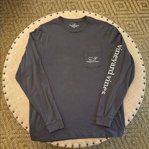 Vineyard Vines Gray Long Sleeve Tee Classic Comfort